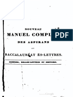 Edme Ponelle - Nouveau Manuel Complet Des Aspirans Au Baccalauréat Ès-Lettres (1828)