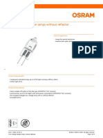Low-Voltage Halogen Lamps Without Reflector: Product Family Datasheet