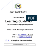 Learning Guide - 43: Apply Quality Control