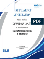 Certificate HIRA Training-Eko