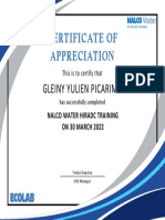 Certificate HIRA Training-Gleiny