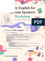 Basic English For Korean Speakers Workshop by Slidesgo