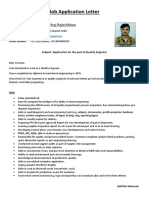 Job application quality engineer