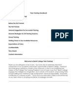 Tutor Training Handbook