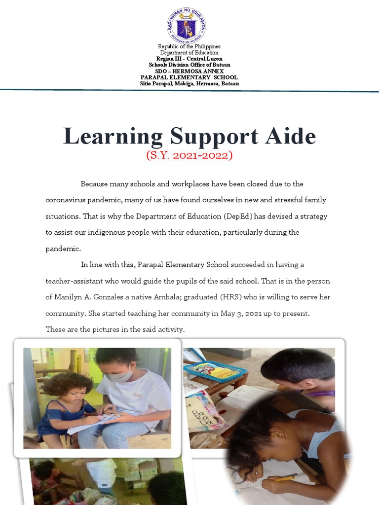 Learning Support Aide Report 2021-2022 | PDF | Learning | Educational ...