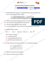 Agrupamento de Escolas de Diogo Cão, Vila Real: 2021/2022 Ficha de Trabalho 3 Novembro