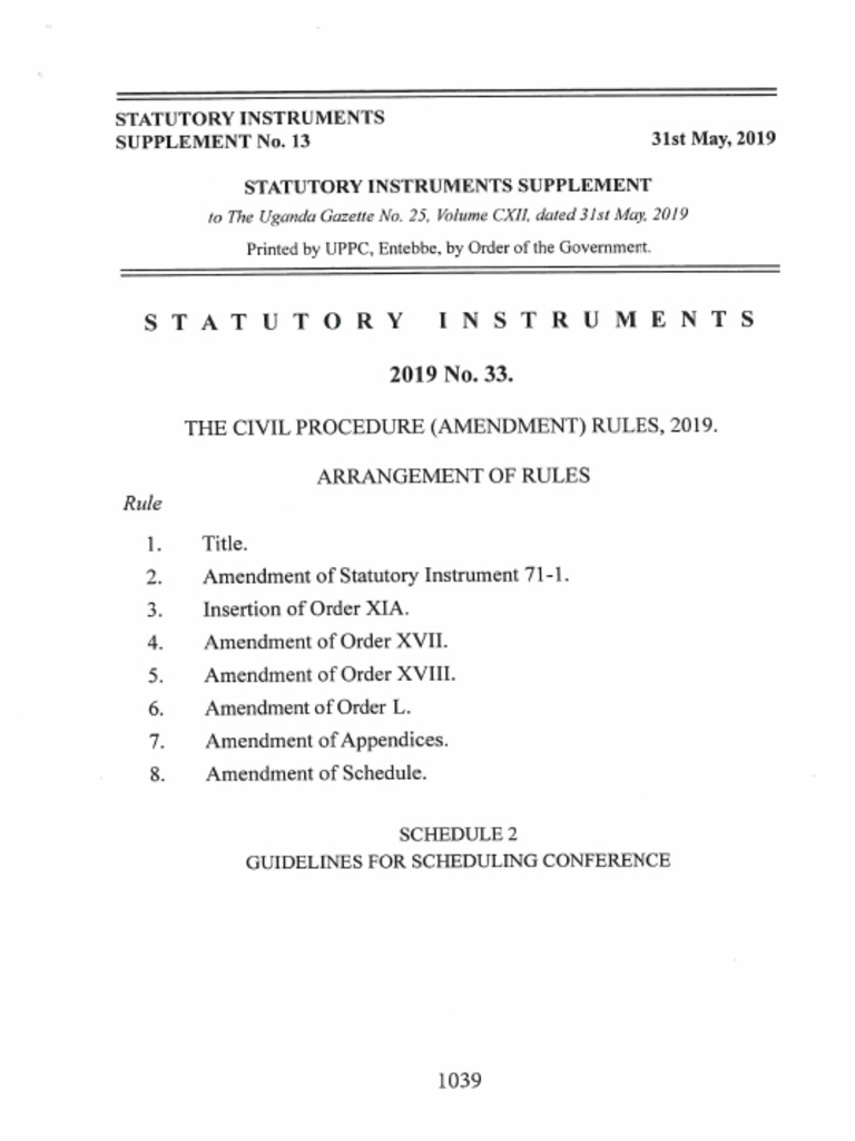 CPR Amendment 2019 | PDF