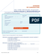 Dossier de Candidature