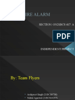 Fire Alarm: Section: On21Bcs 417 A Semester: 2