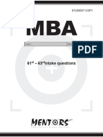IBA MBA 61st To 63rd Intake Questions