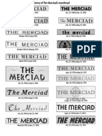 History of The Merciad's mastheads