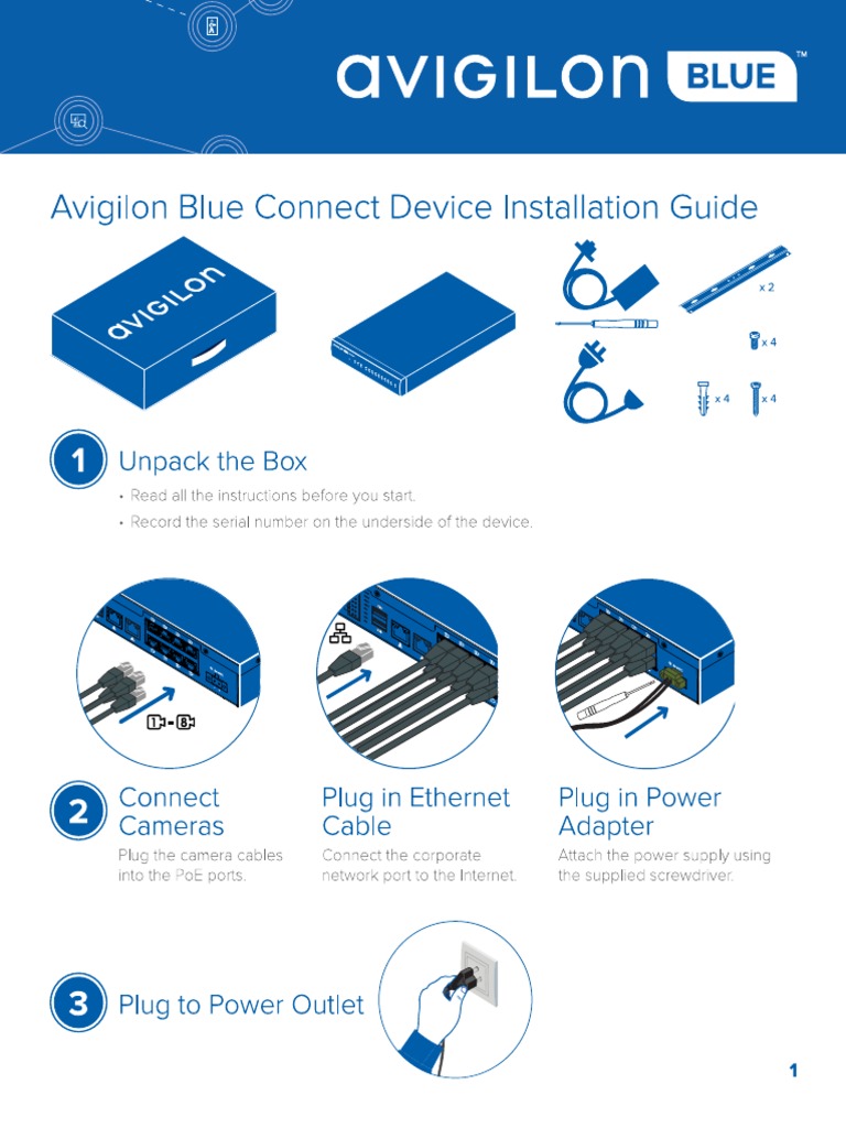 Avigilon Avigilon Blue Connect Installation Guide PDF