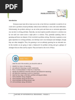 Problem Solving: Nature of Mathematical Reasoning - Module 2