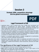 Session 2: Strategic HRM, Competitive Advantage and The Global Environment