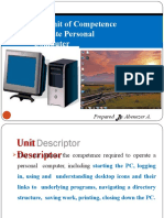 Unit of Competence Operate Personal Computer: Prepared y Abenezer A