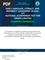 Early Language, Literacy, and Numeracy Assessment National Achievement Test For Grade 6