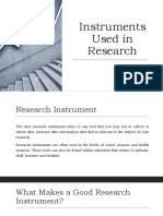 Instruments Used in Research