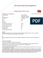 Online Gramin Dak Sevak Engagement: Department of Posts - India