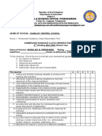 Annex 1 HG Class Observation Tool Sample SY 2021 2022