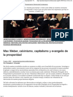 Evangelio de La Prosperidad y Max Weber, Calvinismo, Capitalismo - Pensamiento Pentecostal Arminiano