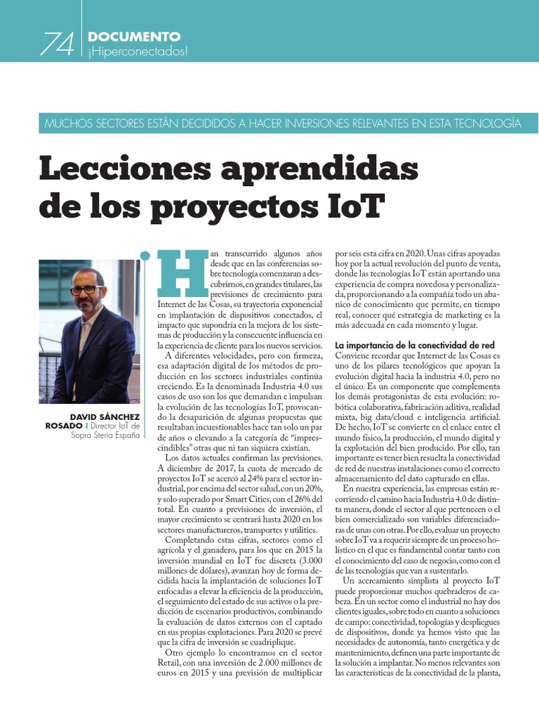 Inversiones en IoT para Industria 4.0 | PDF | Internet de las Cosas