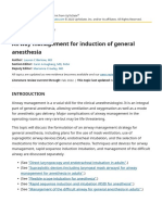 Airway Management For Induction of General Anesthesia - UpToDate