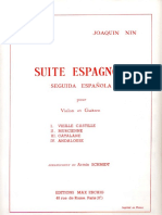 Joaquin Nin Suite Espagnole Violin & Guitar