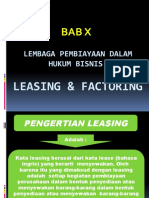 Bab X Leasing & Faktoring