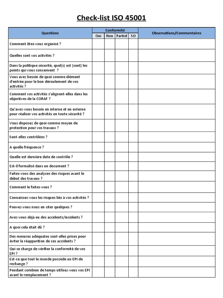 Iso 45001 Checklist: Ensure You’Re Iso Ready With This Checklist – TMGS