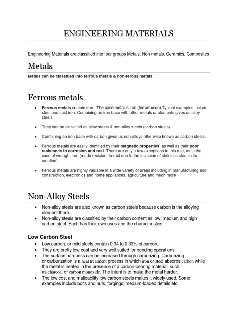 Engineering Materials Engineering Materials Are Classified Into Four