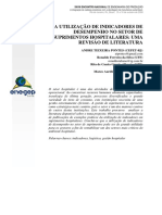 A Utilização de Indicadores de Desempenho No Setor Desuprimentos Hospitalares