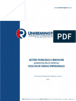 Modulo Gestión Tecnológica e Innovación 2016