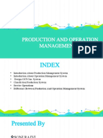 Production and Operation Management System