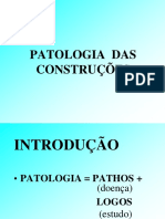 PATOLOGIA DAS CONSTRUÇÕES Introdução