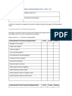 CET333 Product Development: Client Evaluation Form - Parts 1 & 2