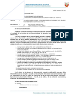 Carta # - Observac. Informe Mensual #05 - Ejecución - Diciembre 2021 - Item 01