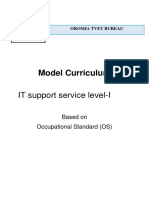 It Support Service l1 Model Curriculum