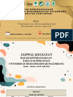 Jadwal Kegiatan Bazar FP UMP 2022