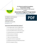 Associates Degree Programme: Coursework Project: Part I