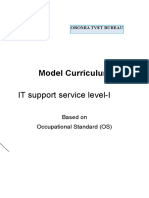It Support Service l1 Model Curriculum