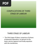 Complications of Third Stage of Labour Nisha