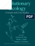 Evolutionary Ecology Concepts and Case Studies by Charles W. Fox, Derek A. Roff, Daphne J. Fairbairn