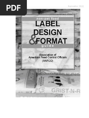 AAFCO Non Pet Food Labeling Guide