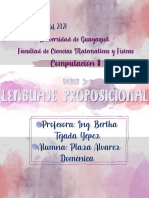 Deber 2 - Lenguaje Proposicional - Simplificacion de Proposiciones