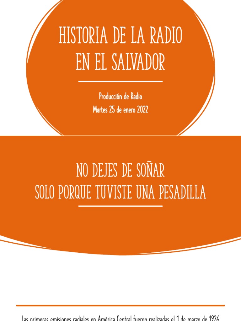 Historia de La Radio en El Salvador PDF El Salvador Radiodifusión