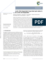 Paper: Magnetic Field Dependent Long-Lived Spin States in Amino Acids and Dipeptides