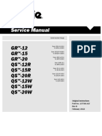 Service Manual: GR - 12 GR - 15 GR - 20 QS - 12R QS - 15R QS - 20R QS - 12W QS - 15W QS - 20W