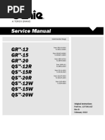 Service Manual: GR - 12 GR - 15 GR - 20 QS - 12R QS - 15R QS - 20R QS - 12W QS - 15W QS - 20W