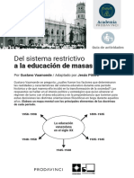 Del sistema restrictivo a la educación de masas - Guía de Actividades 