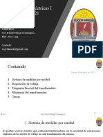 Máquinas Eléctricas I - Sistema Pu, Diagrama, Fasorial, Eficiencia